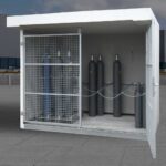 Gázpalack tárolórendszer betonból