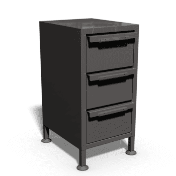 Telepített fiókos kisszekrény